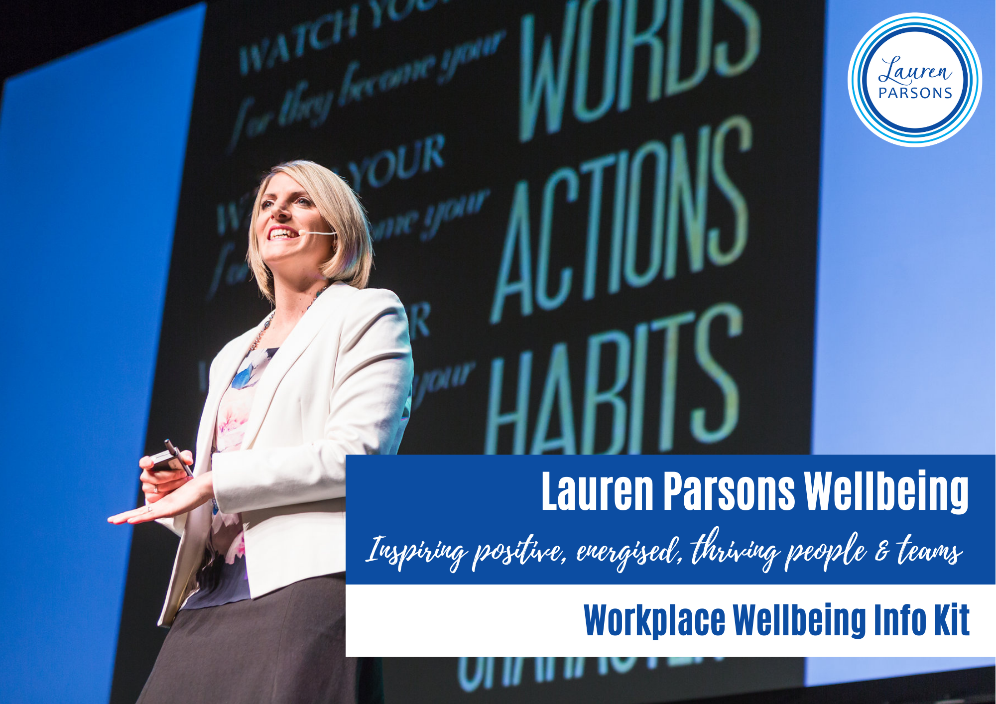 Lauren Parsons Wellbeing Specialist Speaker and Author Speakers Kit